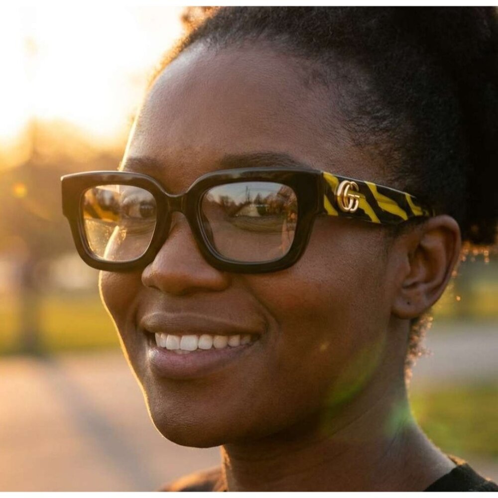 NEW GUCCI GG1548O 006 EYEGLASSES BLACK WOMEN EYEWEAR GUCCI